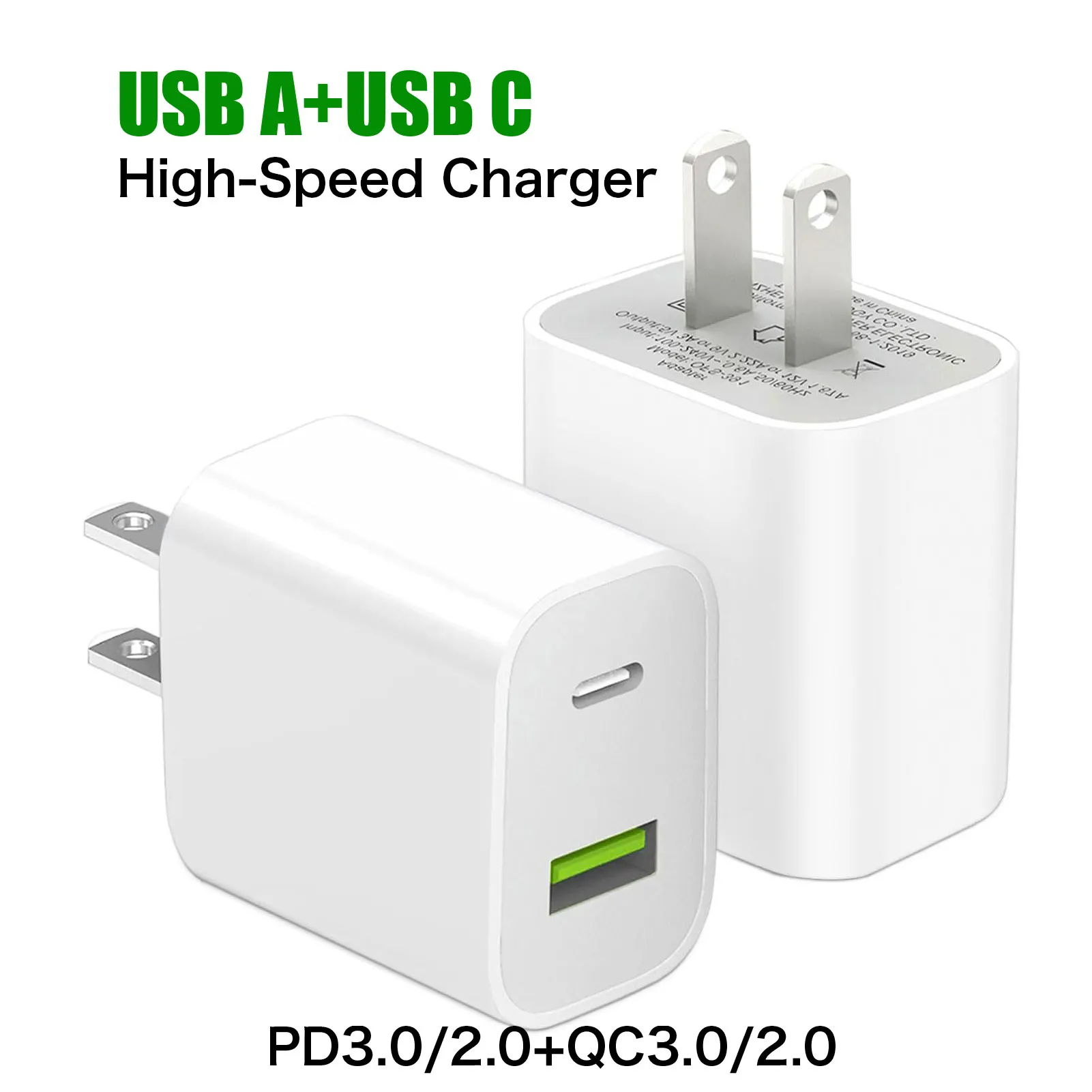 5-1 قطعة USB C شاحن كتلة المزدوج ميناء PD3.0 محول آيفون 16 15 سامسونج نوع C شاحن USB A QC3.0 الجدار شاحن سريع
