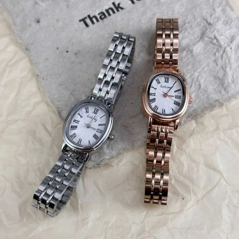 

Luxury Women Watch Steel Strap Quartz Watch Fashion Gold Watch Versatile Oval Dial Wristwatch Dropshipping Relojes Para Mujer