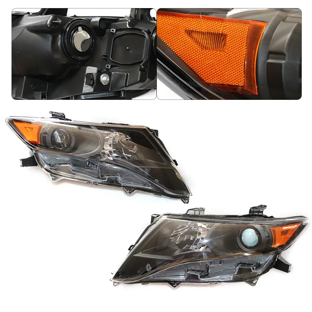 

Driver&Passenger Side Black Housing Headlight Headlamp Assembly for 2009-2016 Toyota Venza