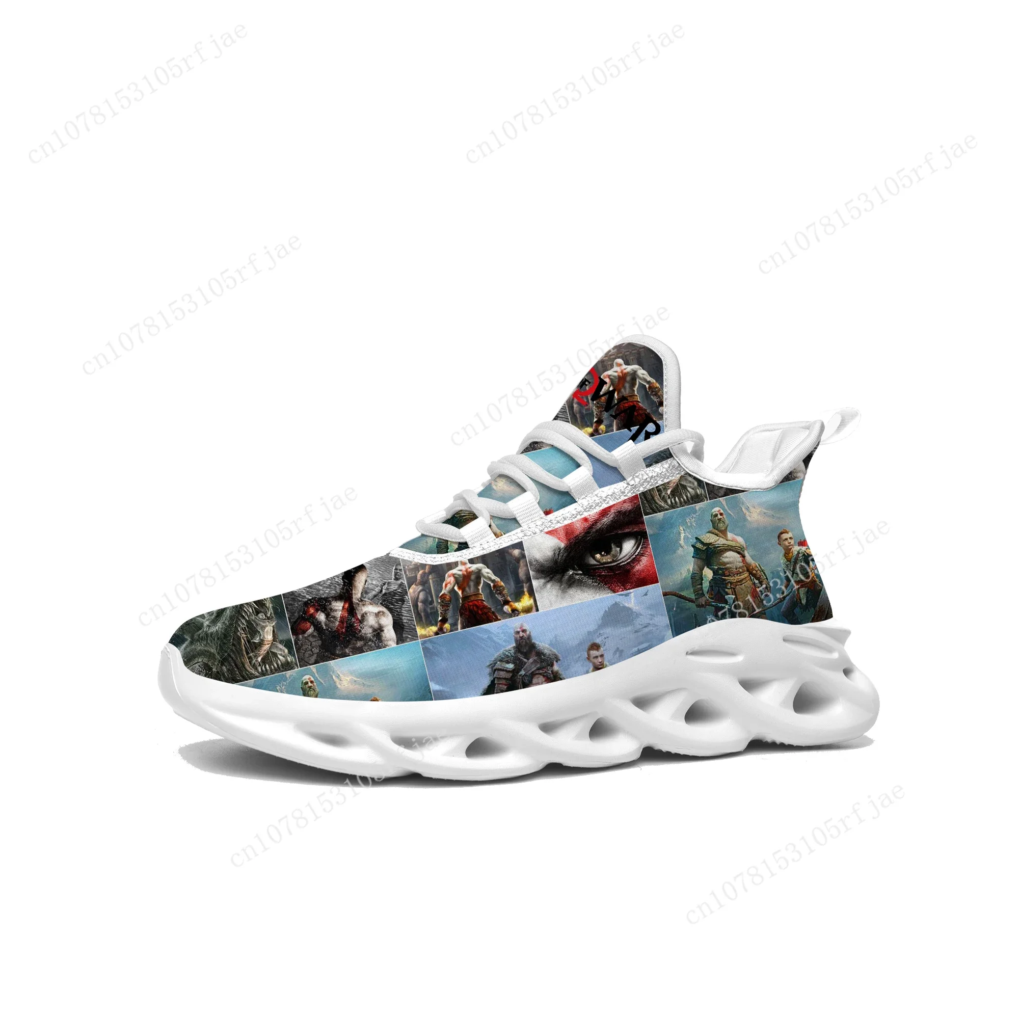 

God of War Sneakers Hot Cartoon Game Mens Womens Teenager Sports Running Shoes High Quality Fashion Custom Built Lace Up Shoes