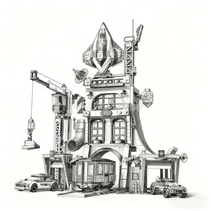 

2025 Urban Integrated Command Center Building Block Model Assembly Technology Building Block Toy Children's Christmas Gift