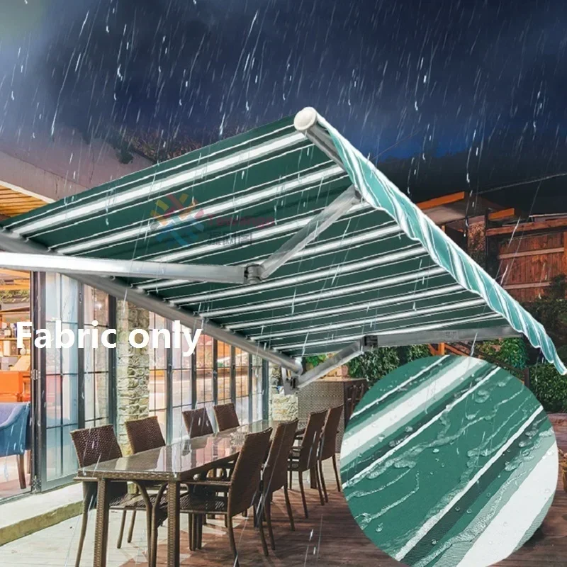 

BBQ Retractable Balcony Awnings Thicken Oxford Rainproof Sunshade Shelter Window House Pond Antracite Canopy Cloth