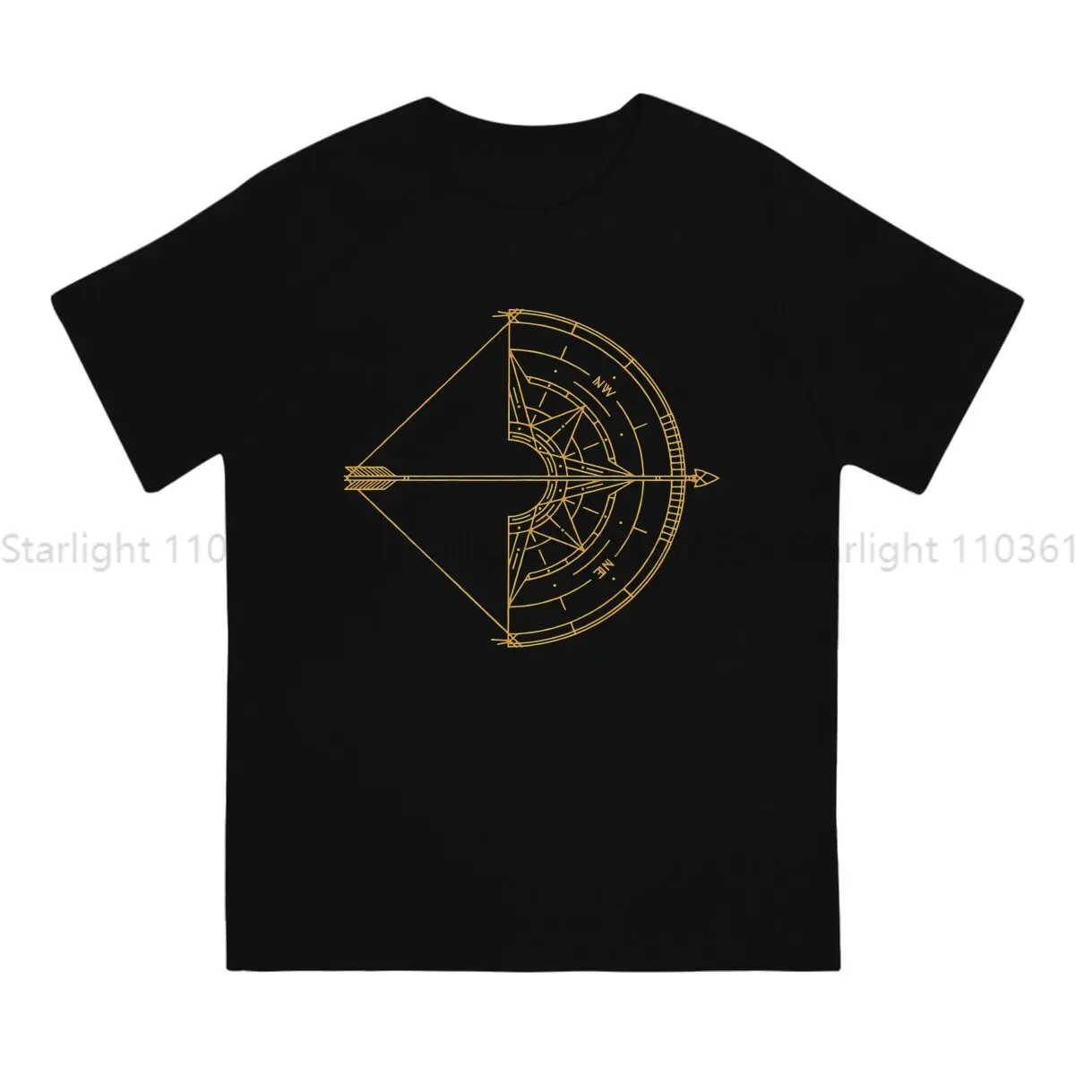 Archery Newest TShirt for Men Bow And Arrow Compass  Creative Round Neck T Shirt Personalize Gift Streetwear