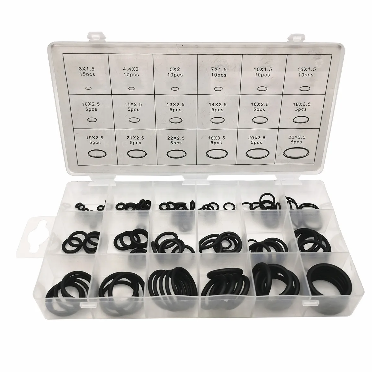 125Pcs O-ring Rubber Gaskets Seal Ring Set Nitrile Rubber High Pressure O-Rings NBR Sealing Elastic Band O Rubber Rings Set/box