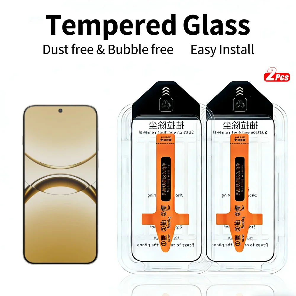 

2pcs Tempered Glass for OPPO Findx8 Find X8 Ultra X8S X8S+ Findx9 Find X9 Pro Screen Protector One-Touch Install