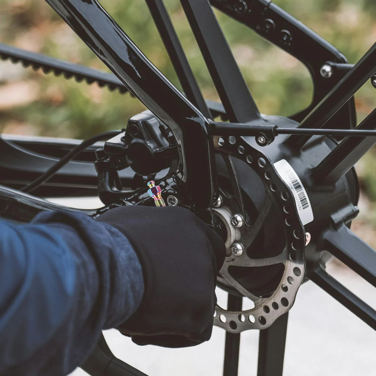 1 مجموعة سبائك التيتانيوم دراجة الفرامل النازف المسمار الهندسة الدقيقة سهلة التركيب لا أدوات المطلوبة دراجة نارية