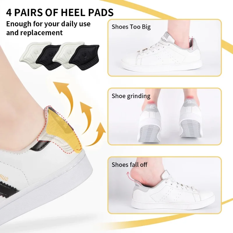 2/6/10pcs Insoles Heel Pads Lightweight for Sport Shoe Adjustable Size Back Sticker Antiwear Feet Cushion Insole Heel Protector