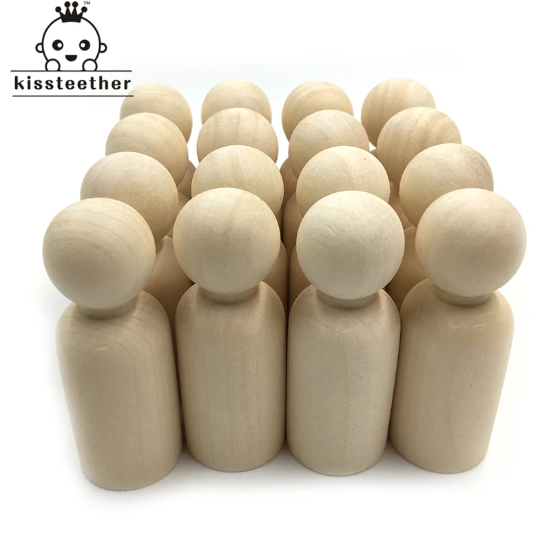 20pcs Unfinished Solid Hardwood Doll Bodies Quality People Shapes Great for Arts and Crafts Birch  Maple Wooden Man