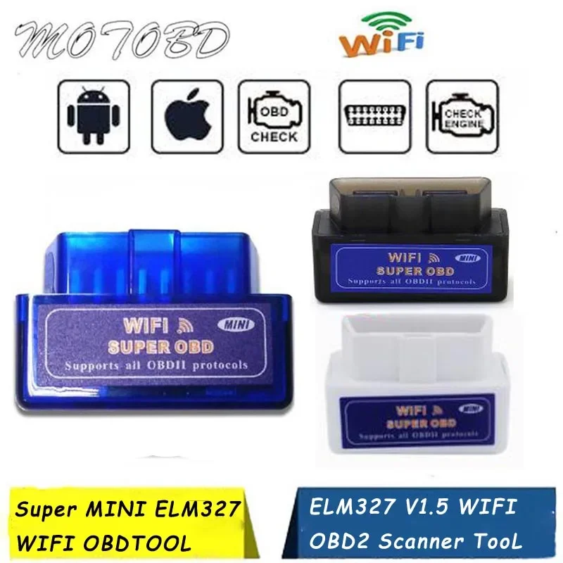 

OBD2 Scanner ELM327 V1.5 WIFI OBD 2 Automotive Diagnostic Scanner For Car OBDII ELM 327 WI-FI 1.5 V1.5 Diagnostic Tool Code Read