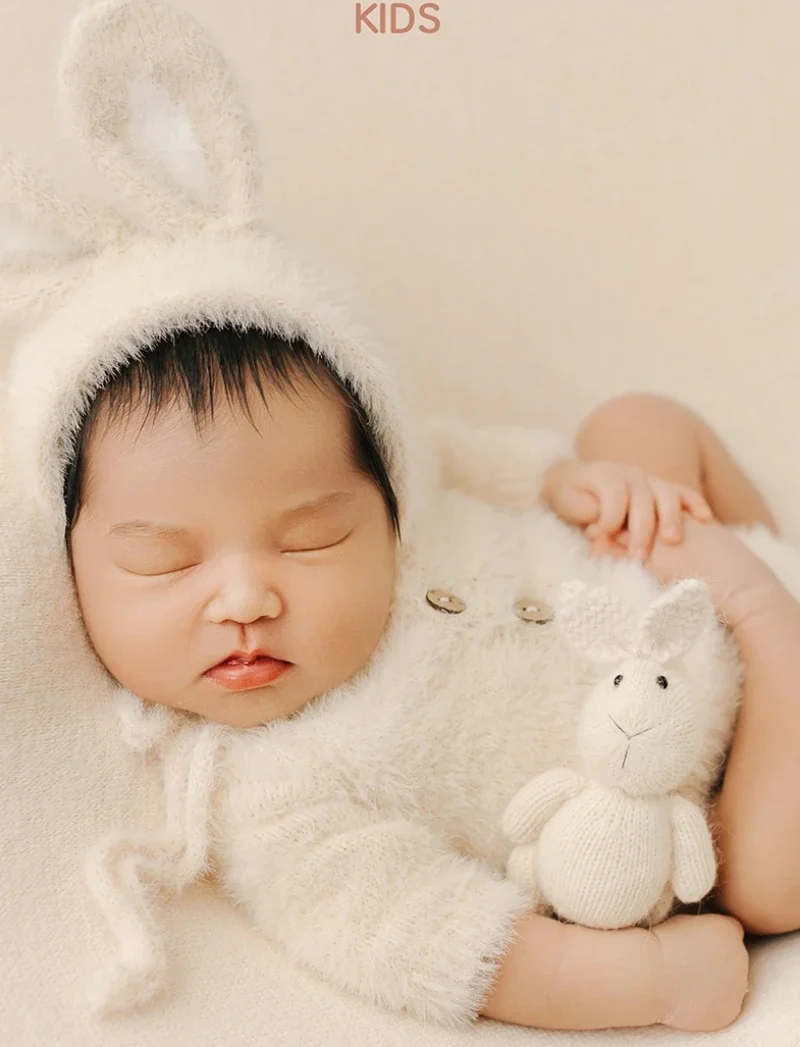 Photography props new product full moon baby photography newborn bunny clothing jumpsuit studio baby photoshoot outfit