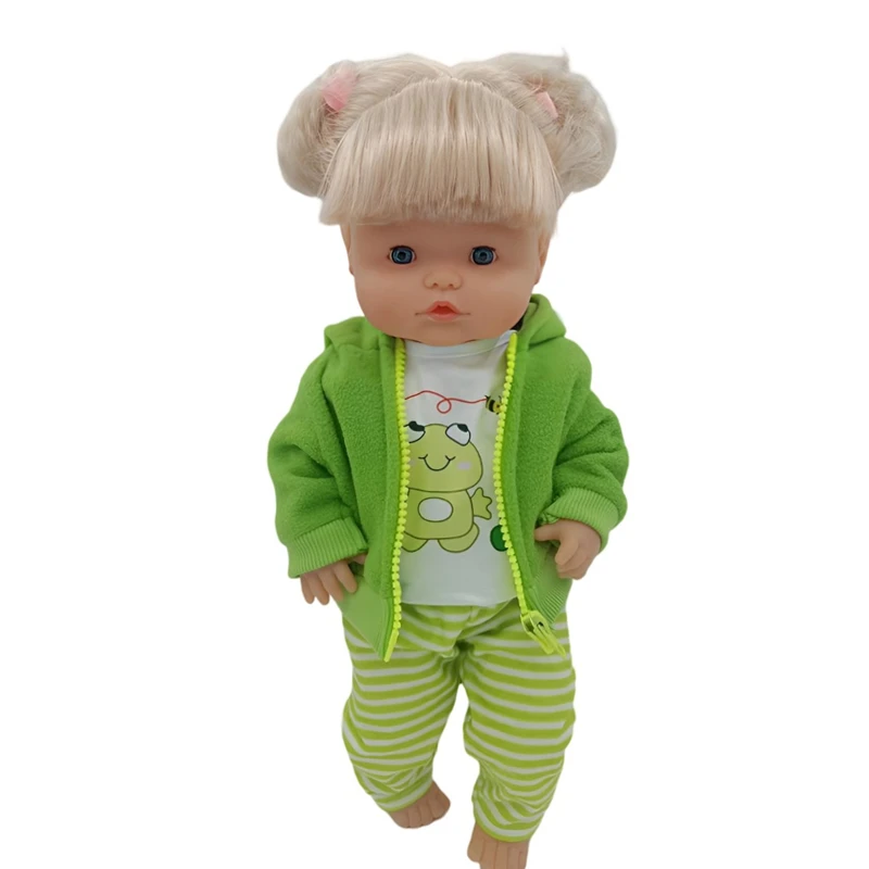 Cute Frog Suit for 38-40cm Nenuco Doll 17inch Dolls Outfits Baby New Born Doll Accessories for 13inch Reborn Dolls Birthday Gift