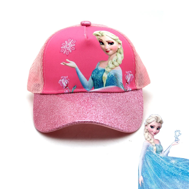 Spider-Man Baseball Cap Frozen Elsa Hat Super Hero Princess Hoeden Jongens en meisjes Outdoor Zonnehoed Ademend Mesh Duck Tong Caps