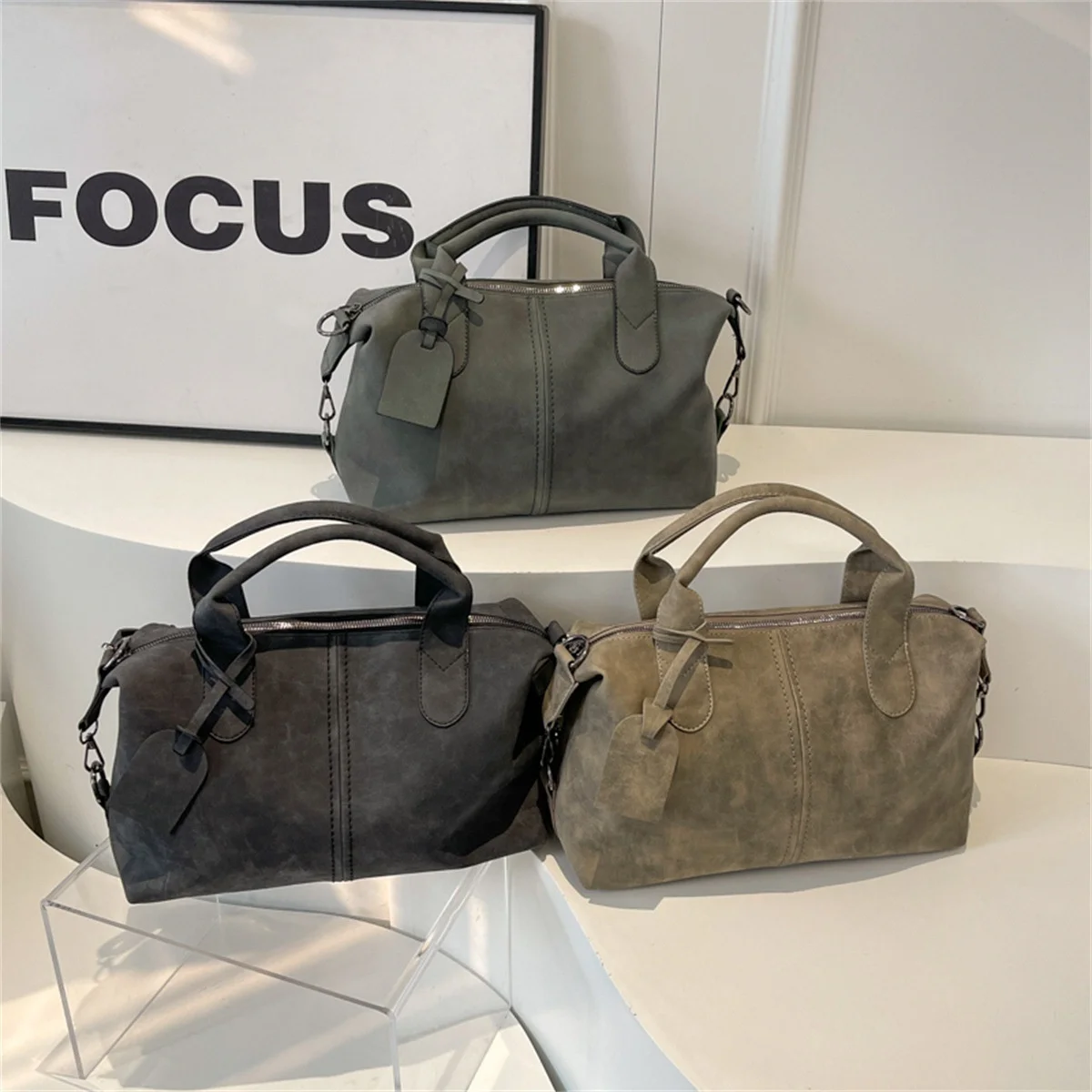 

Large Capaci Casual Lady's Handbag Commuter Tote Bag Crossbody Bag Vintage Leisure Women's Bag oulder Bag Canvas Bag