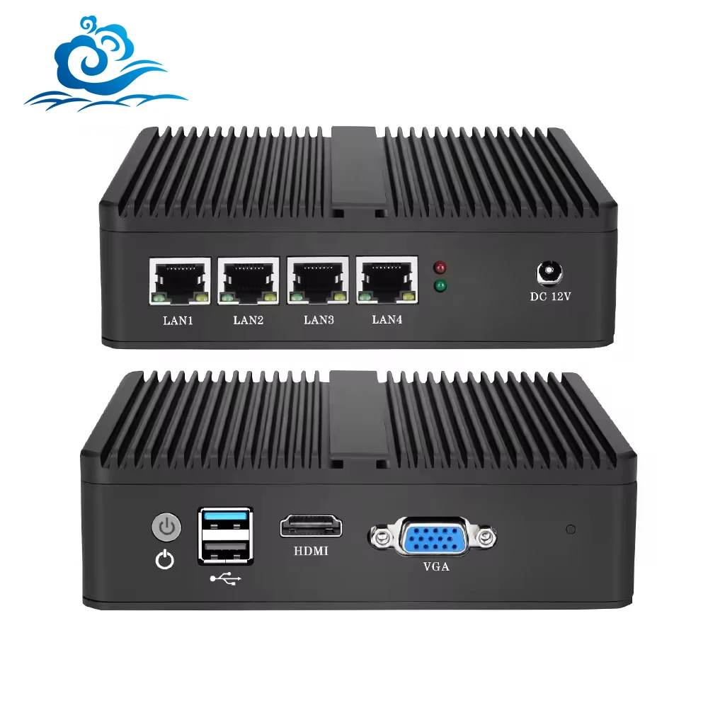 

HLY Firewall Ce-leron Processor N2830 4GB RAM 64G SDD 4 Gigabit 211 Ethernet WiFi Pfsense VPN Router Fanless Mini PC