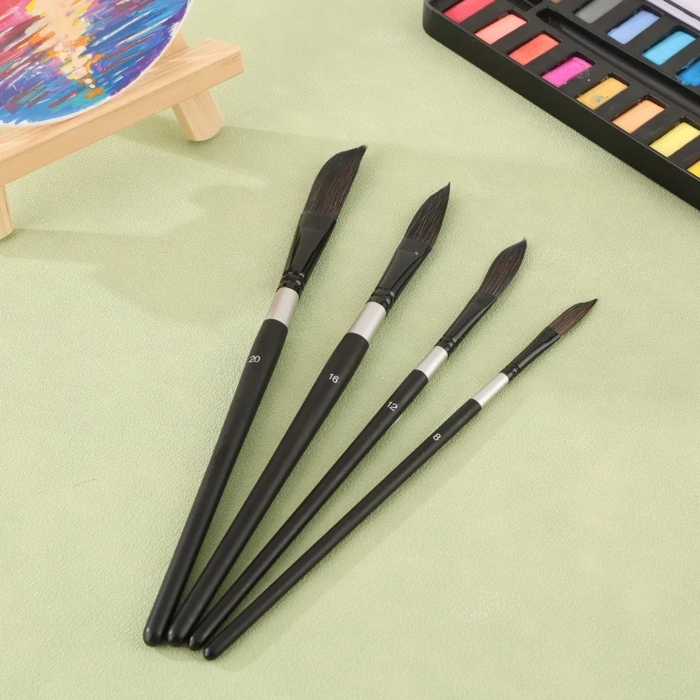 

Набор из 4 новых кистей для рисования: нейлоновые, с деревянной ручкой, для гуаши, акварели, ручной рисовки