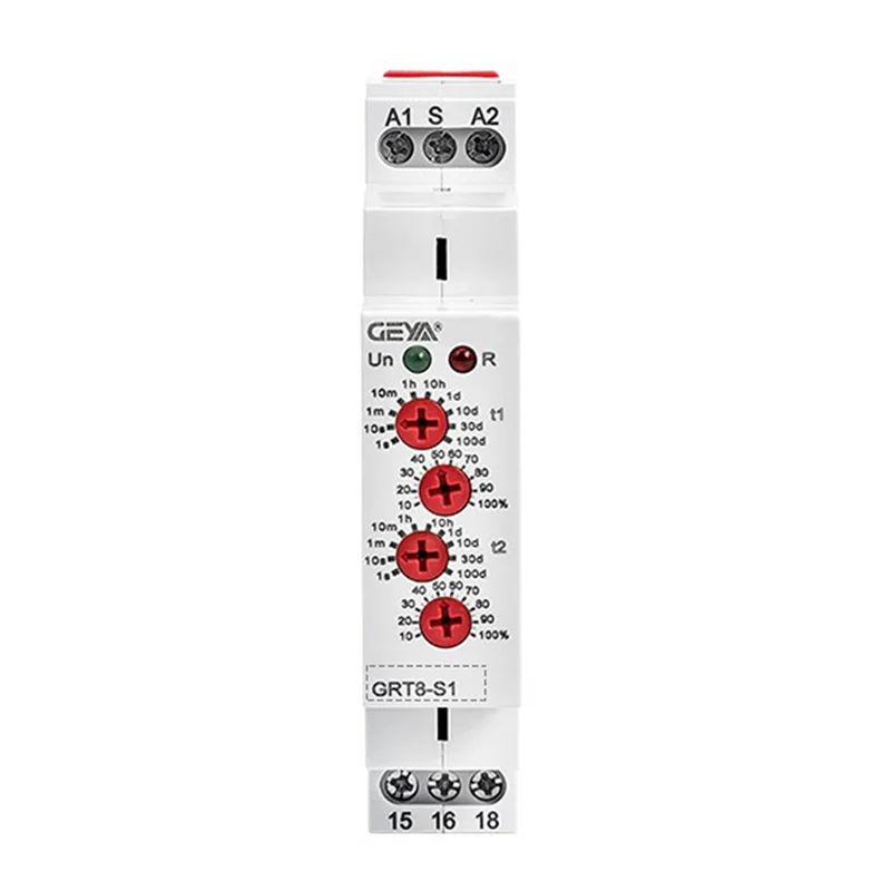 Y38A GEYA GRT8-S Asymmetric Cycle Timer Relay SPDT 16A Electronic Repeat Relay, GRT8-S1 ACDC12V-240V