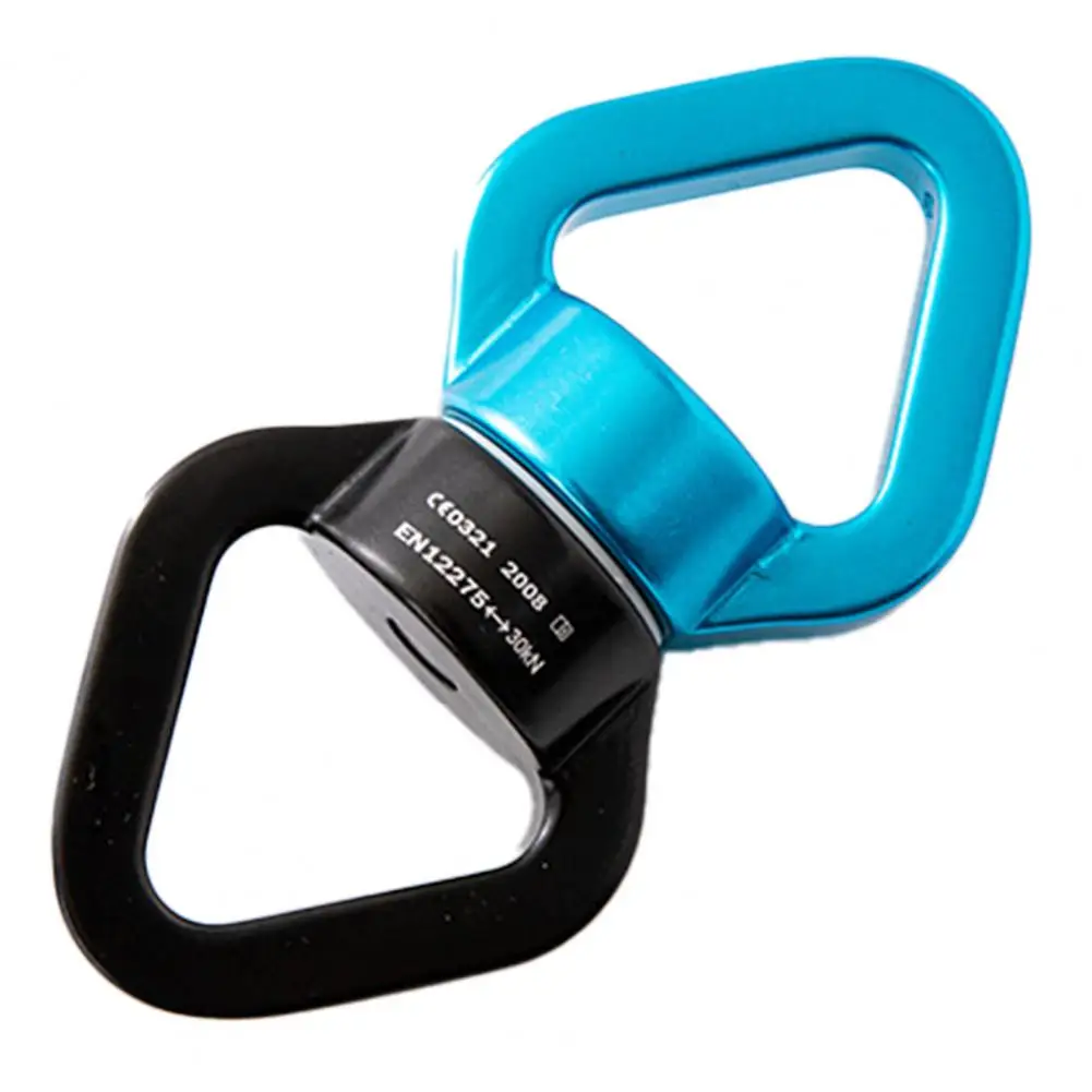 Outdoor Rock Climbing Carabiner Swivel Connector Aluminum Alloy 30KN Swing Rotating Ring Aerial Yoga Hammock Rotating Connector