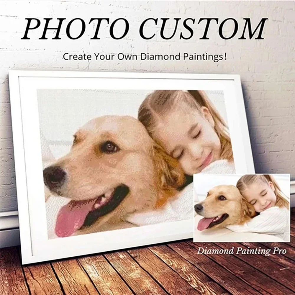 Photo Custom Diamond Painting 5D Picture Rhinestones DIY Diamond Embroidery Home Wedding Decorations Kids Parents Memorial Gifts