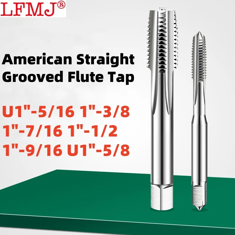 

1PCS HSS American Fine Straight Grooved Flute Tap U1-5/16" 1-3/8" 1-7/16" 1-1/2" 1-9/16" U1-5/8" Right Hand taps