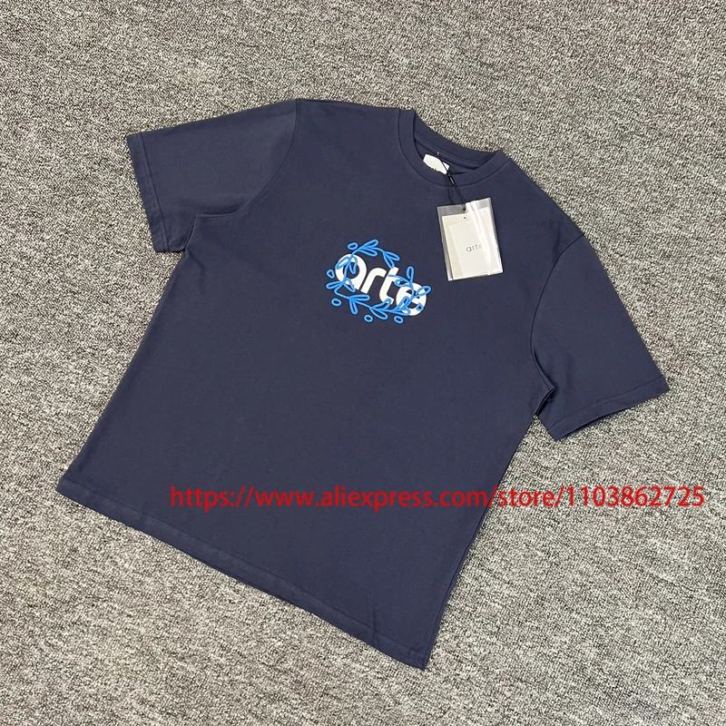

High Qulity Real Photo Oversize Classic Royal Blue Arte Short Sleeve T Shirt Summer Comfortable Round-neck Casual ARTE T-Shirt