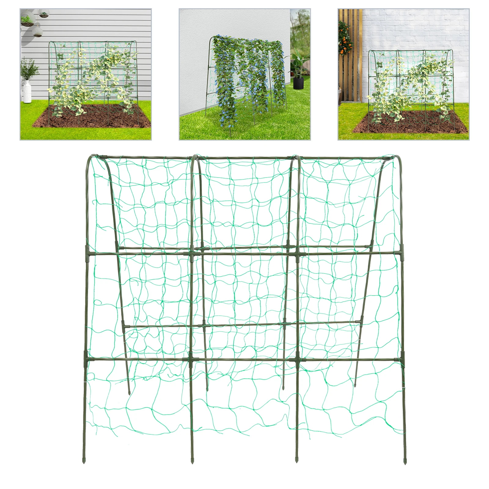 

Garden Arch Tunnel Trellis Arch Trellis Outdoor Cucumber Trellis for Hanging Many Kinds of Vine Vegetables and Fruits