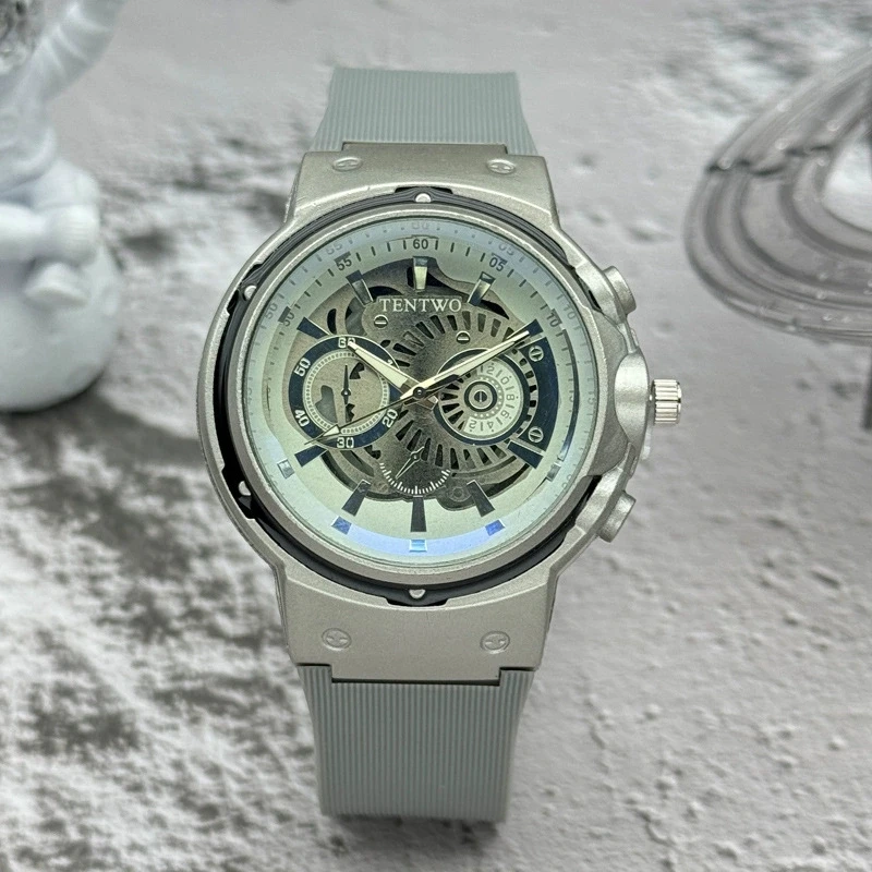 

Новые модные роскошные мужские часы с полым корпусом и имитацией механического механизма, кварцевые часы для бизнеса и спорта, часы для студентов, Reloj Hombre