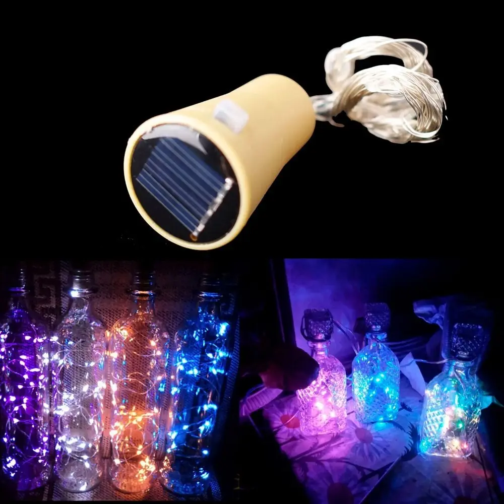 New 10LED 20LED Solar Lights Cork Shape Home Decoration Wine Bottle Lights Light String Room Decoration Lamp