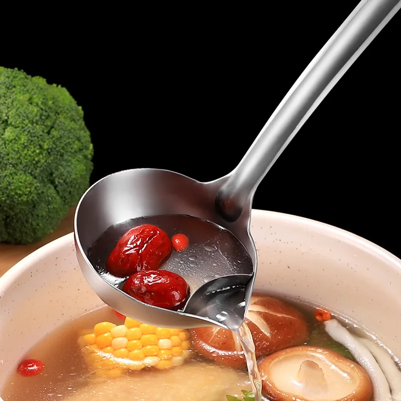 Edelstahl Sieb Löffel Suppe Sieb Küche Soße Öl Suppe Fett Separator Joghurt Öl Skimmer Löffel Küche Zubehör