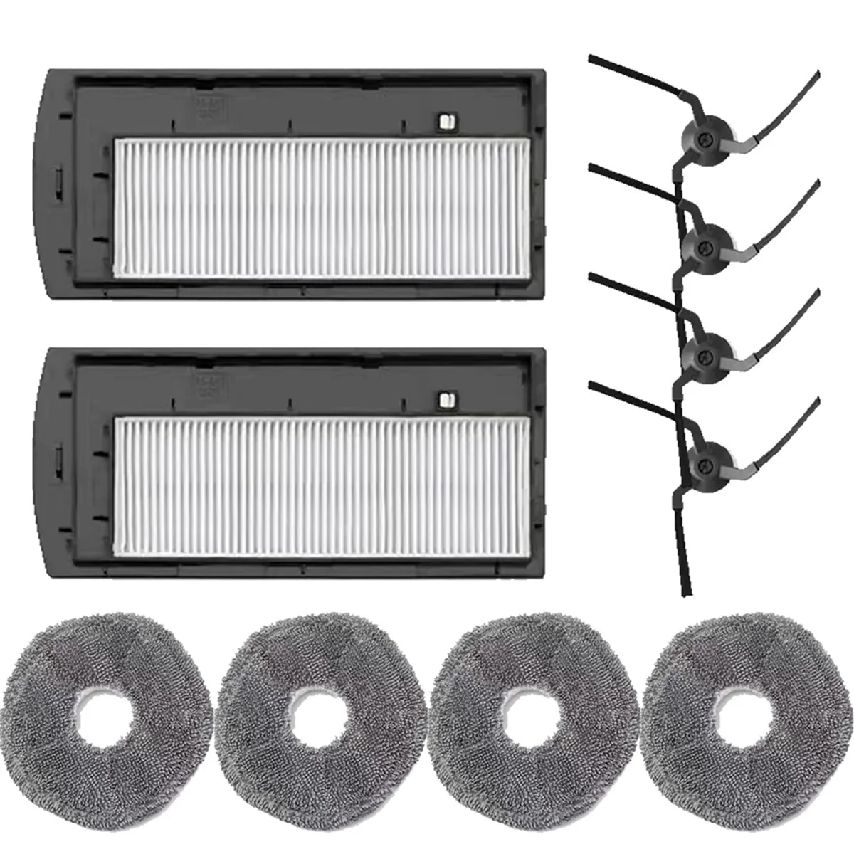 ชิ้นส่วนอะไหล่สําหรับชุดอุปกรณ์เสริมเครื่องดูดฝุ่น Eufy X9 Pro, แปรงด้านข้าง, แผ่นผ้าซับ