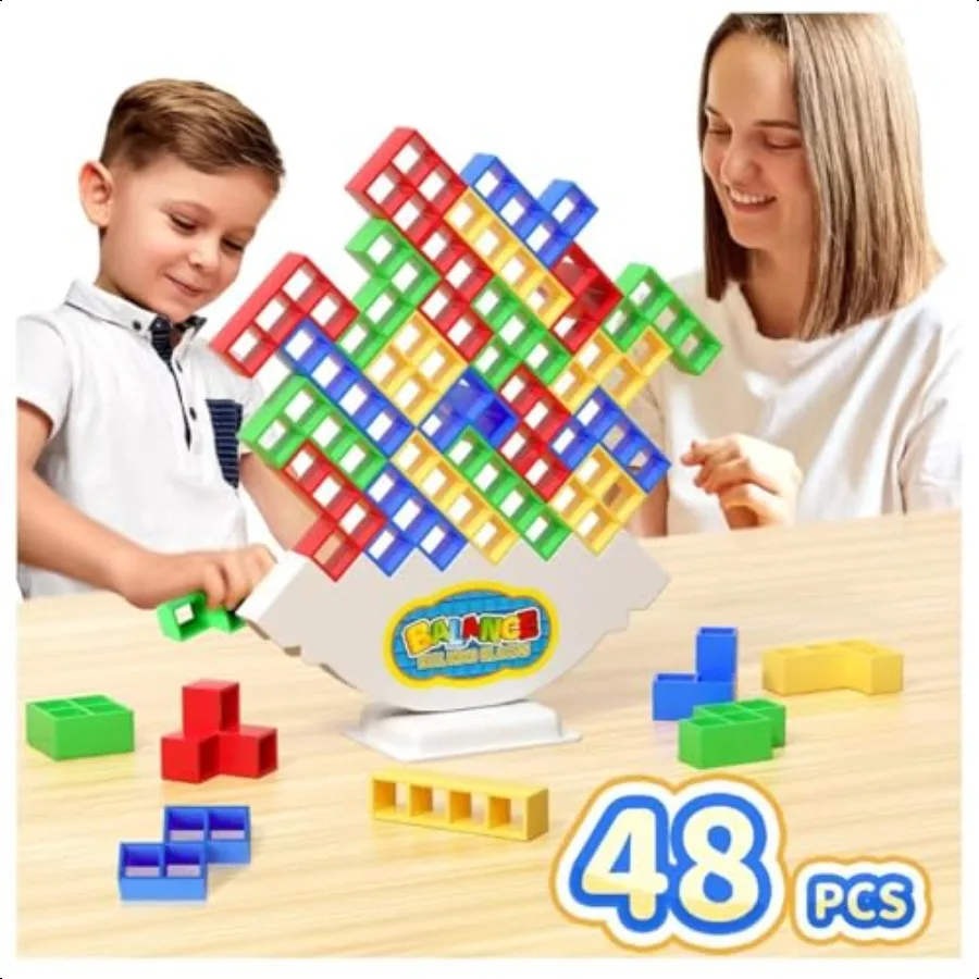 

48 шт. игровые подарки, балансовые блоки, игра идеально подходит для семейных вечеринок, путешествий, подарки для мальчиков и девочек, новинка, игрушка в подарок для друзей