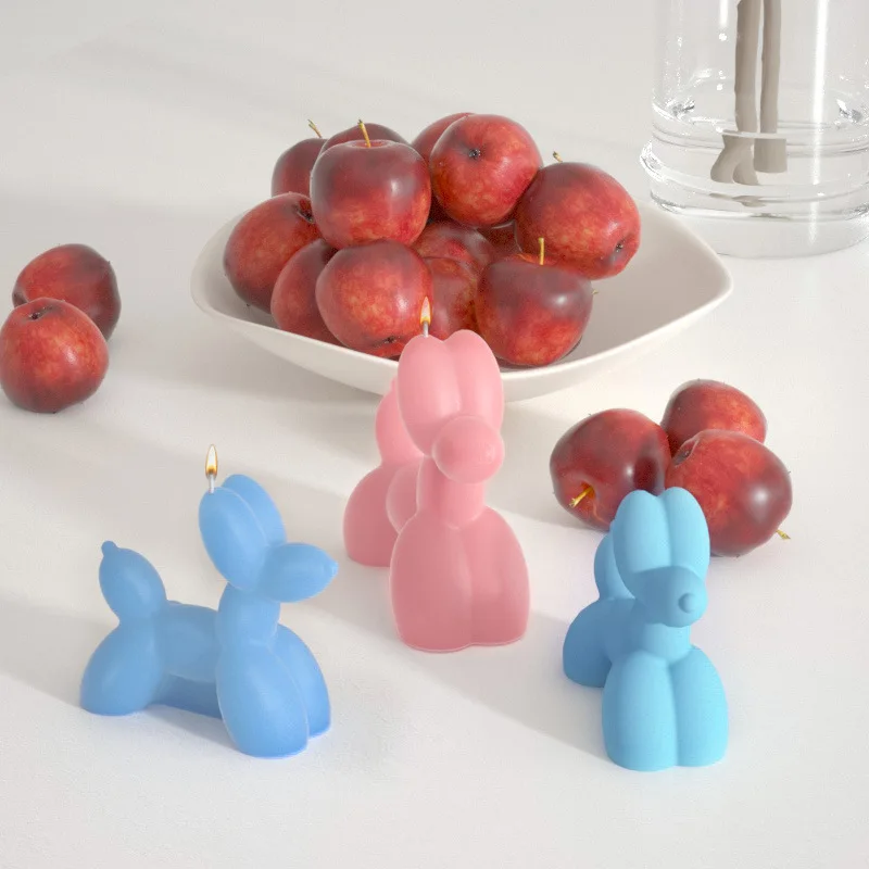 Cetakan silikon lilin 3D anak anjing liontin DIY gantungan kunci anak anjing cetakan resin tetesan kristal