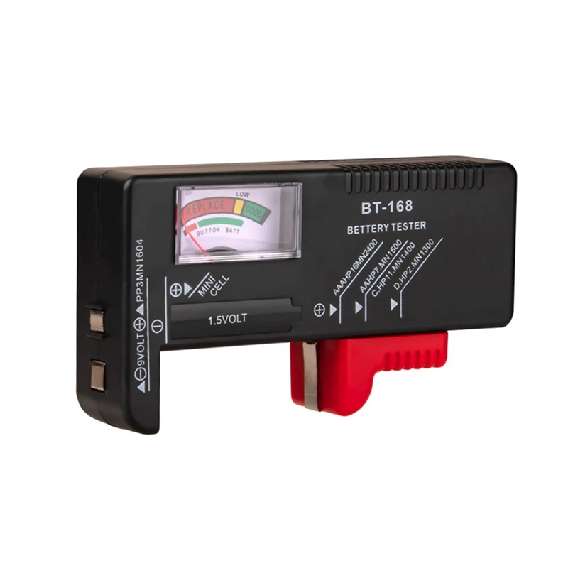 

BT-168 AA/AAA/C/D/9V/1.5V Batteries Universal Button Cell Battery Colour Coded Meter Indicate Volt Tester Checker BT168