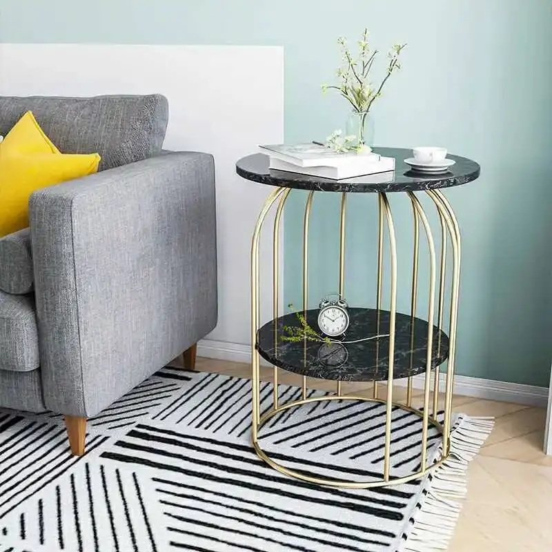 

Table Living Marble Luxury Small Room Coffee Low Golden Coffee Table Modern Design Furniture Table Ronde Home Decoration