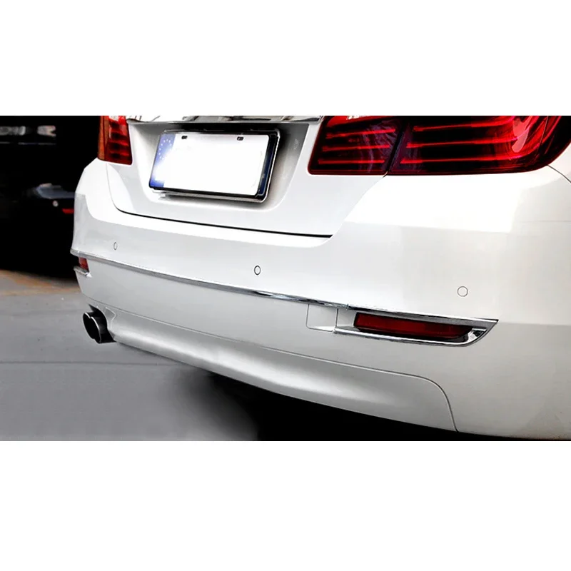 3pcs Rear Bumper + Rear Fog Light Frame Cover Trim Car Bumper Rear Lip Refit Decorate For BMW 5 Series F10 14-2016