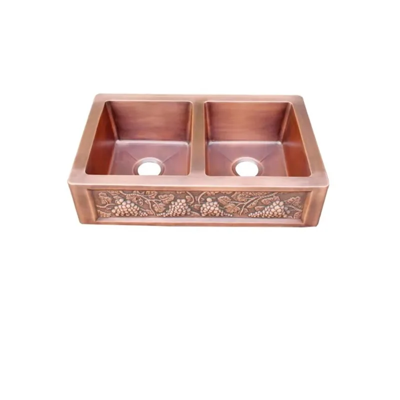European Antique Hand Hammered Copper Kitchen Sink Copper Basin Sink Copper Basin Sink cxl