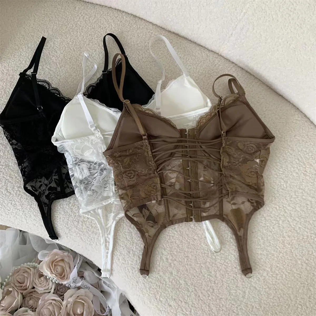 

Камзолы, корсеты для женщин, кружевные женские бретельки, женские романтические элегантные цветочные принты, новинка 2025, весна-лето, вышивка