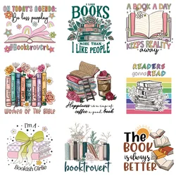 Cartoon Book Iron-On Transfer Patches Vinyl Heat Transfer washable Stickers On Clothes Fashion Appliques Patch