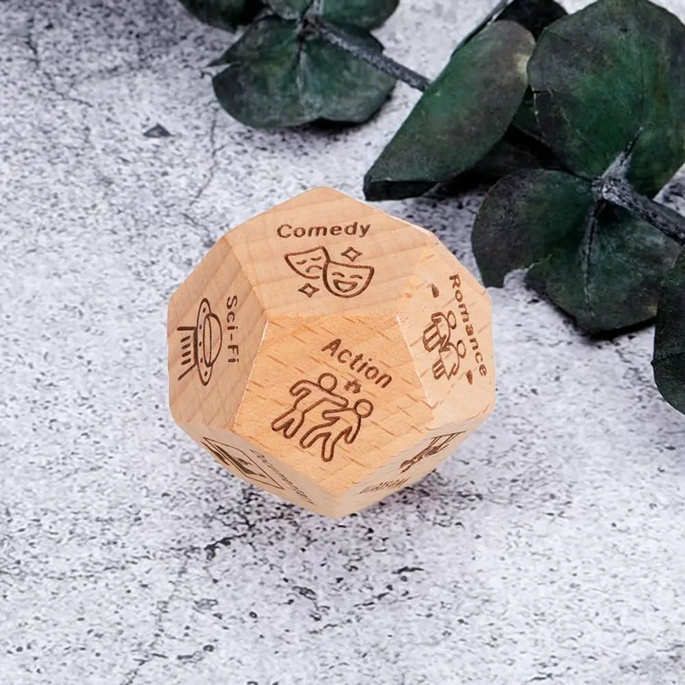 1pc Wood Movie Decider Dice Funny Anniversary Take Out Dice Movie Cube Game Date Night Ideas Valentines Day