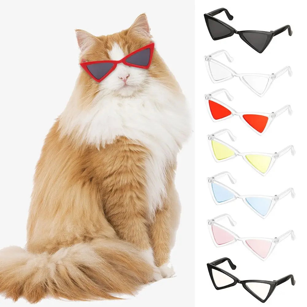 Optionally Cools Photograph Props Triangle Frames Mirror Cat Glasses Square Glasses Dog Sunglasses Pet Eyeglasses