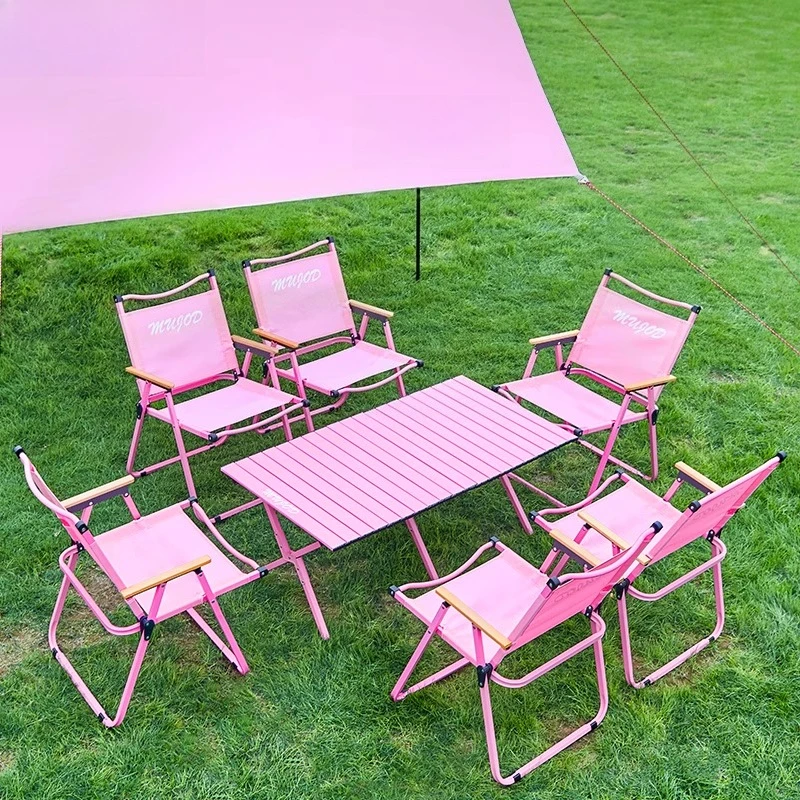 

Grill Minimalist Camping Table Beach Modern Lounge Foldable Camping Table Pink Folding Mesa Camping Plegables Patio Furniture