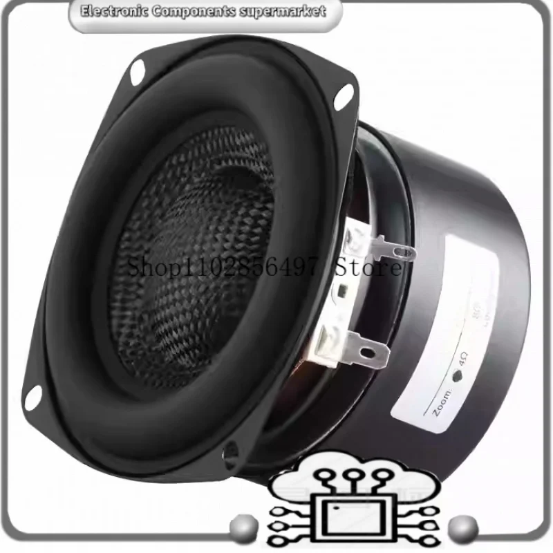 

3,5-дюймовый 104 мм сабвуфер Hi-Fi динамик из стекловолокна тканый бас низкочастотный сильный аутентичный бас 4 Ом 35 Вт 2 шт.