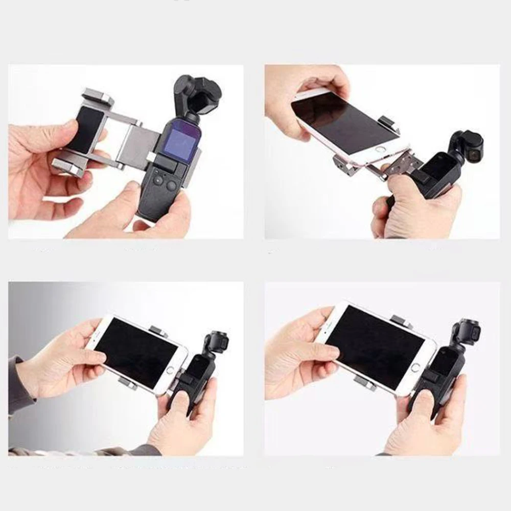 Foldable Metal Aluminum Alloy Smartphone Clamp Portable Camera Mount Bracket for DJI OSMO POCKET 2 Adapter Camera Accessories