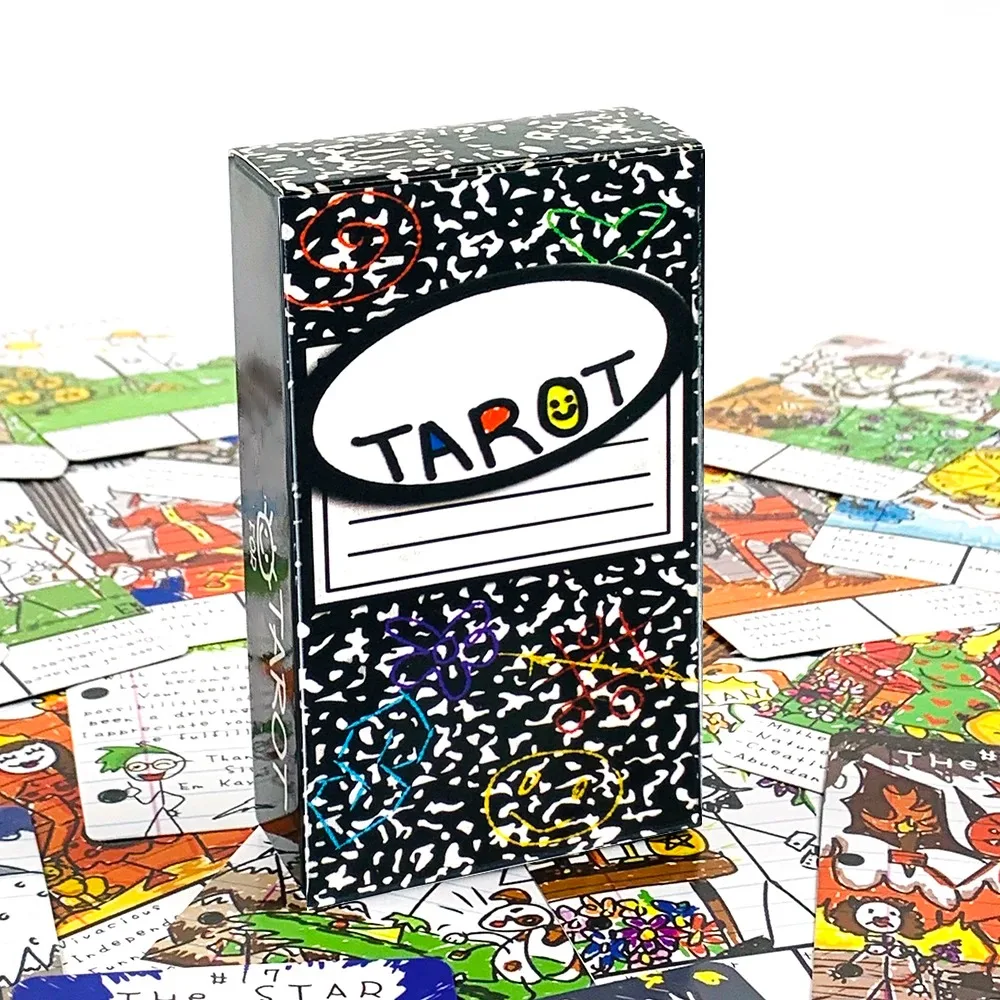 -Tarot Cards A 78PCS Cards English Visions Fate Divination Edition Borad Playing Games Halloween and Christmas Games..