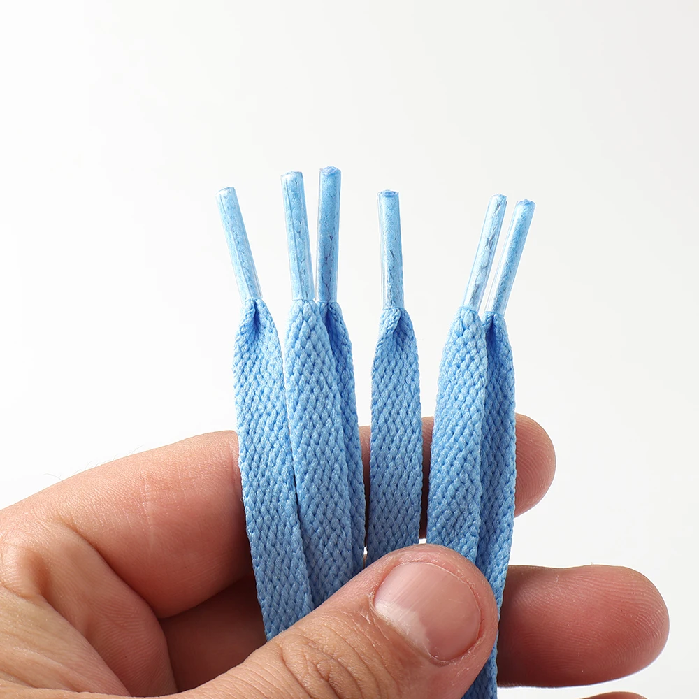HIBERNI Flat  Shoelaces for Nike/Arcteryx100120140cmLight Blue/NavySneakers/Canvas/Sports ShoesLaces (Durable Anti-Slip)