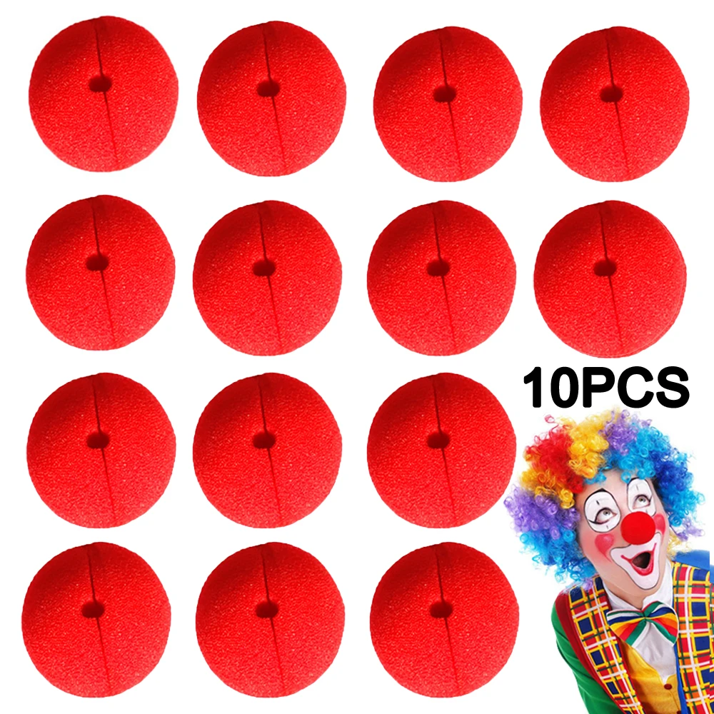 10/1PCS Red Clown Nose sponge Circus Fun Nose For Halloween Christmas Carnival Costume Festival Make Up Party Ornament Supplies