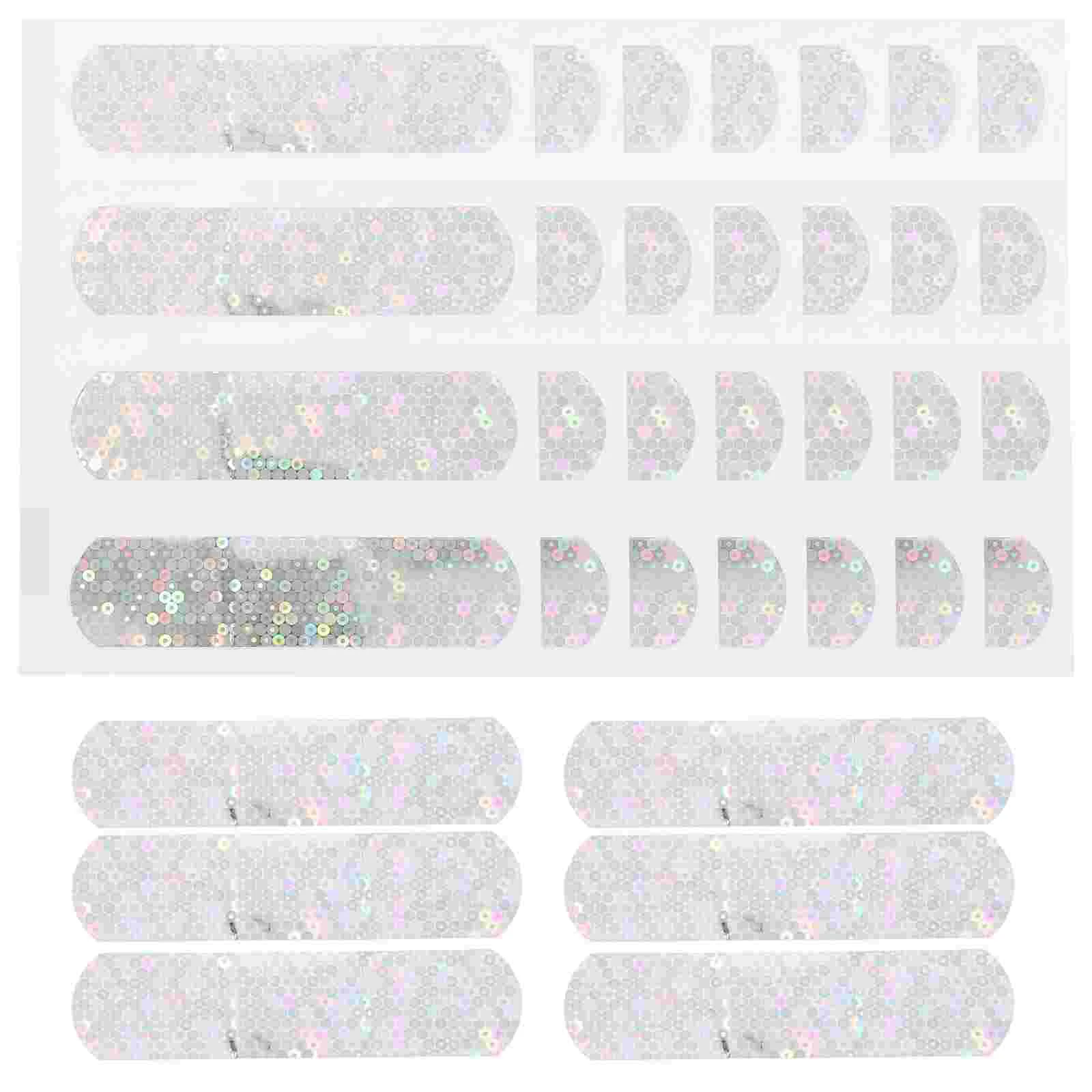 100 Pcs Nail Sticker Stickers Adhesive Small Bandages Breathable Wound Care Woven Pvc Glitter Travel Daily Use Strip