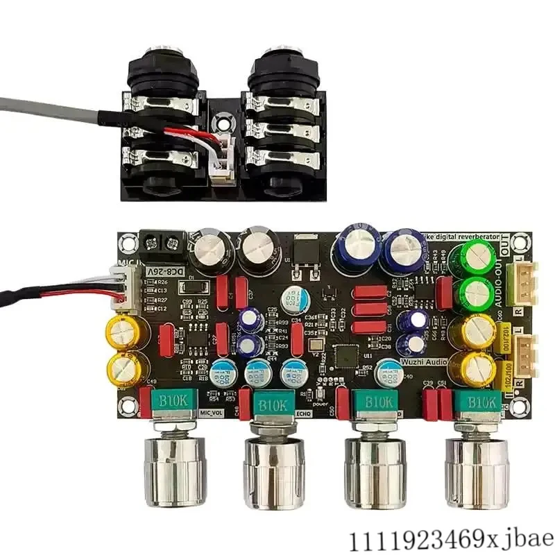 DC8-26V AMP Upgrade Karaoke Reverb Board Professional Microphone Preamplifier DSP Mixing Module Anti-Whistle