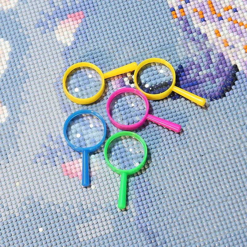 Diamond Painting Magnifying Glass Acrylic Color Portable Handheld High-definition DIY Diamond Embroidery Drilling Aids