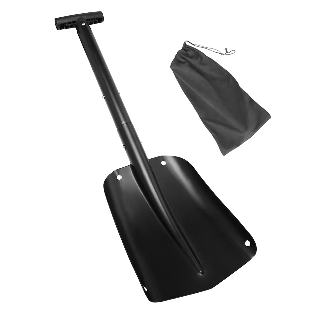 

Выдвижная алюминиевая лопата для уборки снега с автомобиля, широкое лезвие, съемная складная конструкция для эффективного удаления льда, для экстренного использования зимой в автомобиле