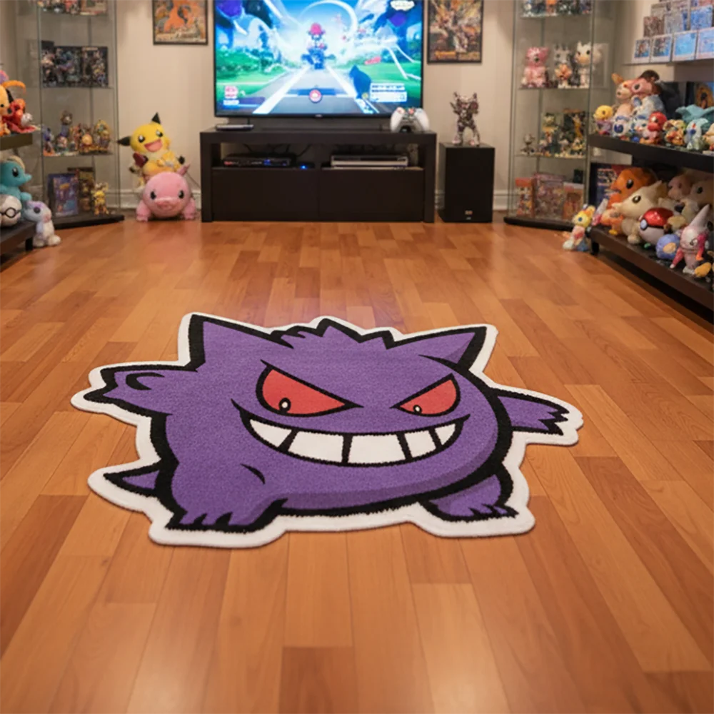 Animes Rug Gengar Eevee Pokémon,The Same Style As The Anime Surrounding,Soft Floor Mat,Soft Decorative Blanket,Game Mat.